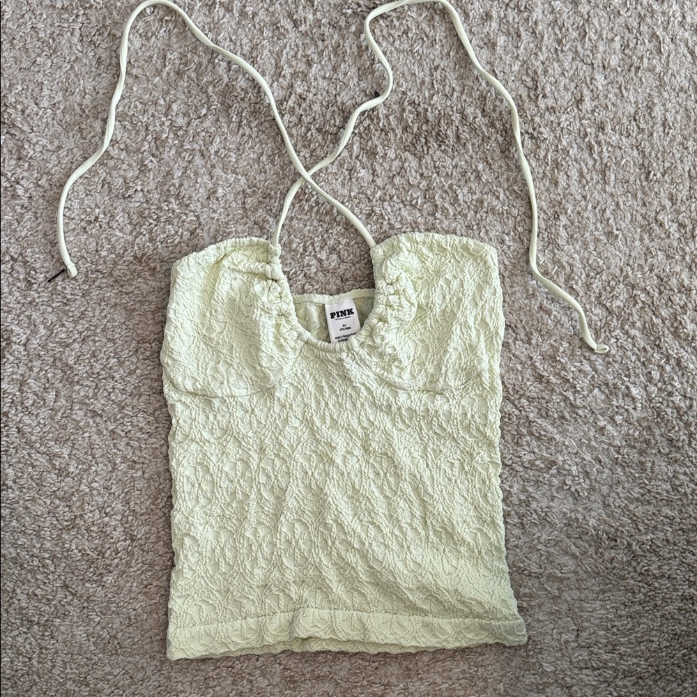 Victoria’s Secret Pink Light Green Halter Camisole Top